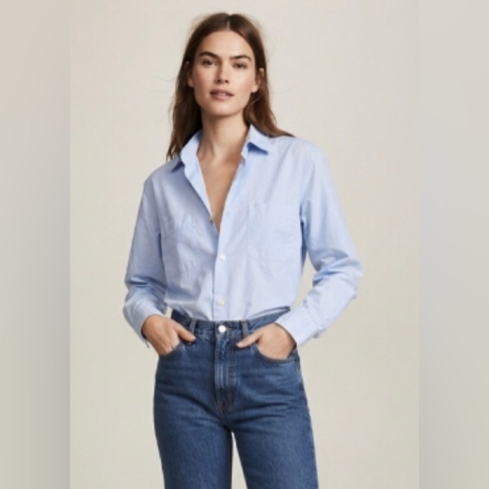 Calvin Klein | 100% cotton Vintage light blue button-up shirt | size L